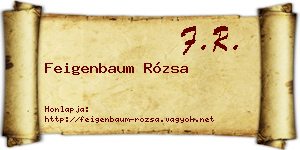 Feigenbaum Rózsa névjegykártya